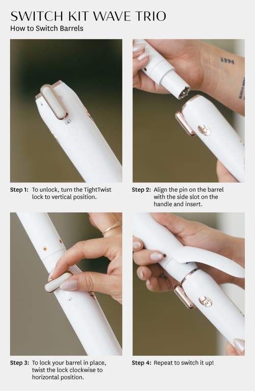 T3 Switch Kit Curl Trio Interchangeable Curling Iron With 3 Barrels In No Color