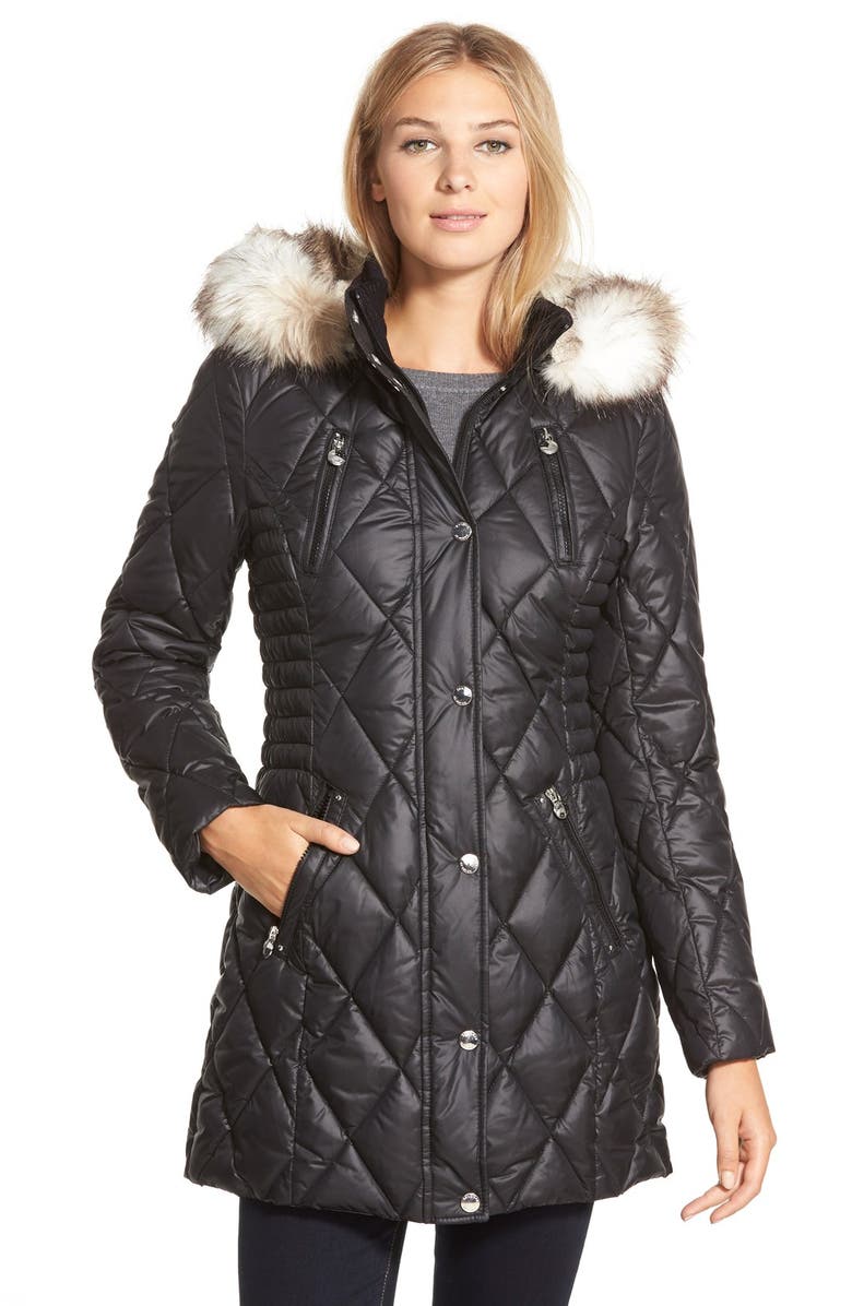 Laundry by Design Faux Fur Trim Quilted Parka | Nordstrom