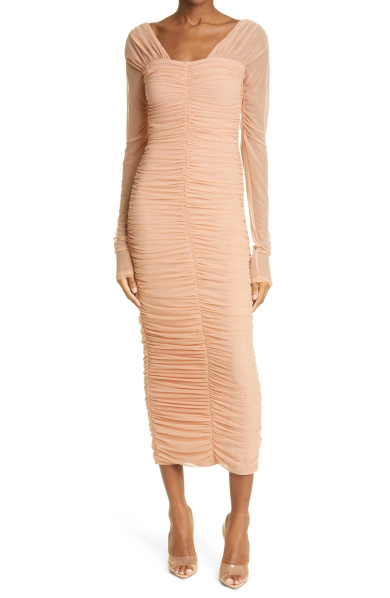 A.L.C. Jackie Long Sleeve Ruched Dress, Main, color, 