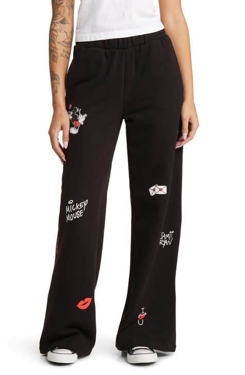 Samii Ryan Disney Mickey Mouse Velour Flare Women's Sweatpants