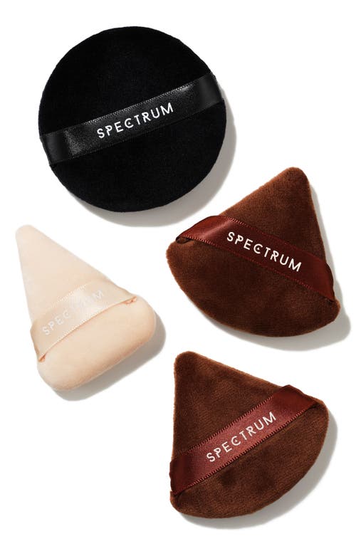 Spectrum Pantherine Pro 4-piece Velvet Puff Set In Beige
