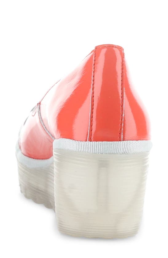 Fly London Yubi Wedge Heel Sandal In Scarlet Nappalak