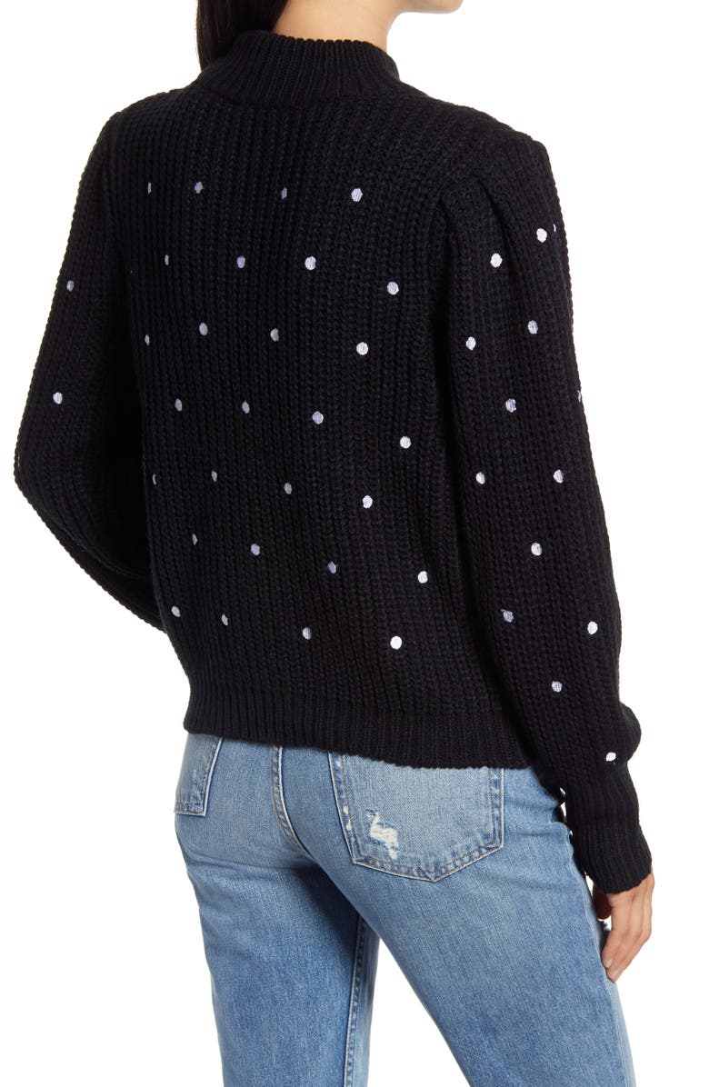 English Factory Polka Dot Sweater, Alternate, color,