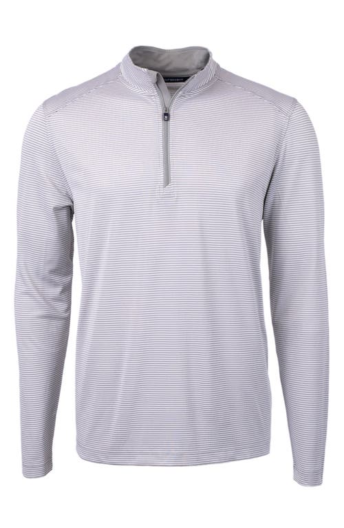 Shop Cutter & Buck Virtue Piqué Quarter Zip Pullover In Polished/white