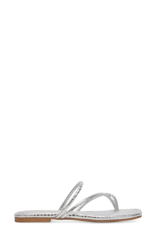 Dolce Vita Leanna Slide Sandal In Silver Embossed Stella
