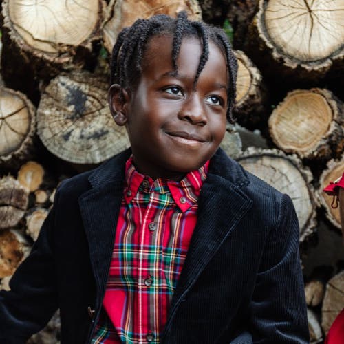 Hope & Henry Baby Boys' Organic Stretch Poplin Shirt, Infant In Red Holiday Tartan