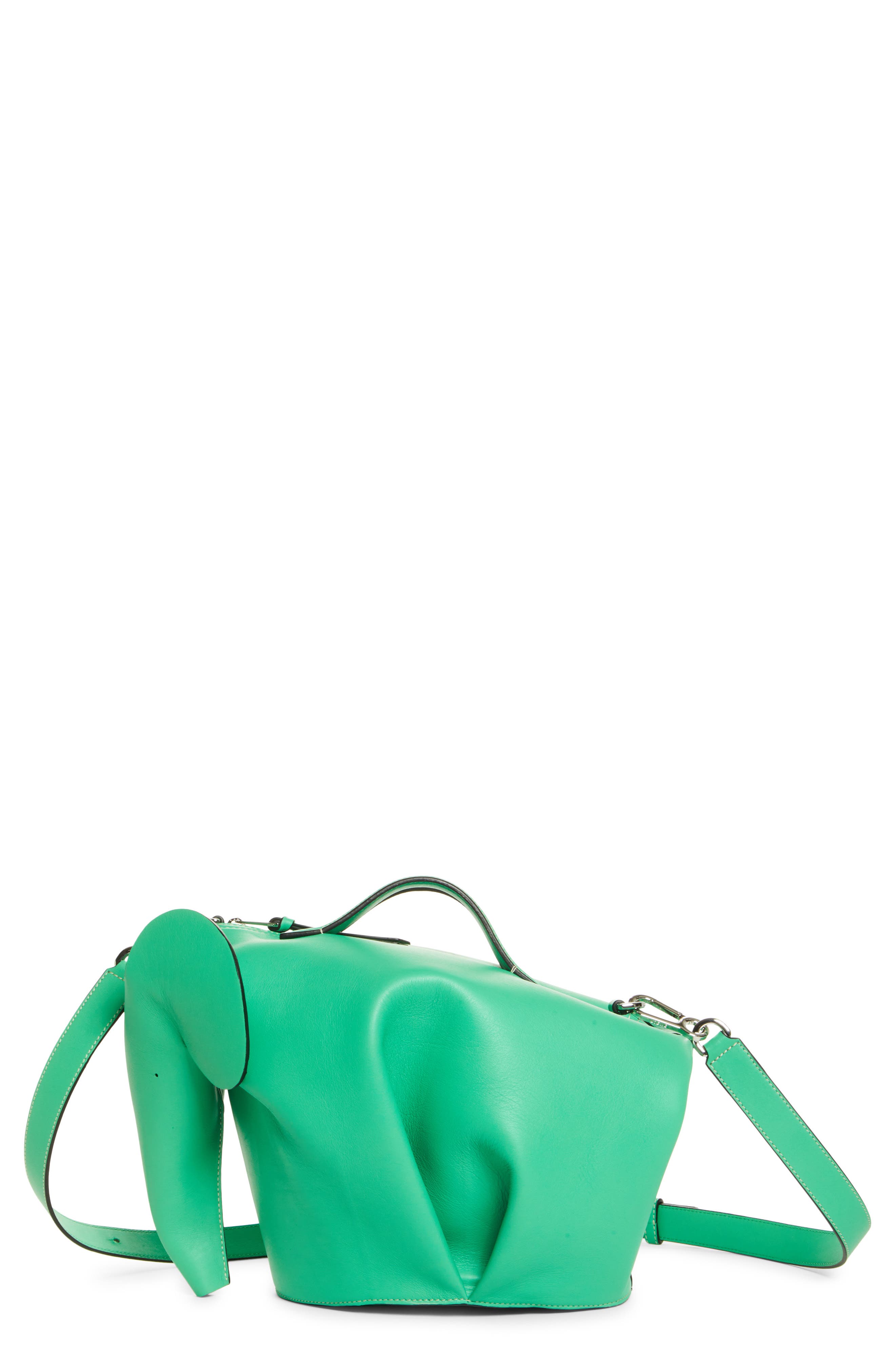 Loewe Large Elephant Leather Crossbody Bag in Apple Green at Nordstrom