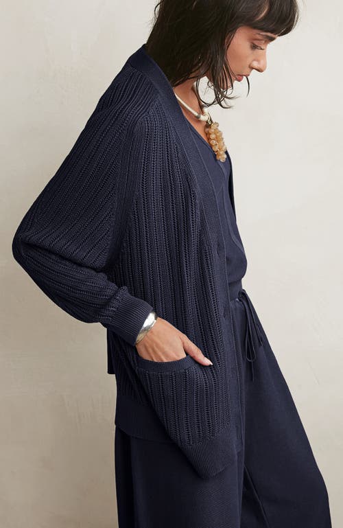 Shop Oyun Kai Boyfriend Cardigan In Midnight