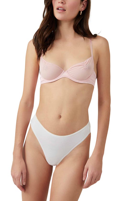 Shop Free People Intimately Fp Hearth Throb Underwire Demi Bra In Silver Pink