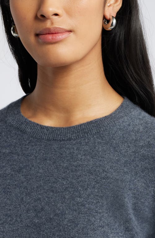 Shop Nordstrom Crewneck Cashmere Sweater In Grey Medium Charcoal Heather