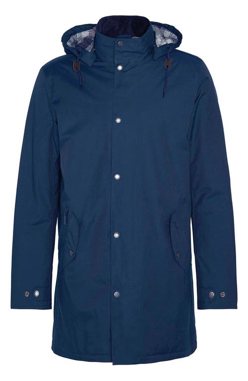 Shop Barbour Chelsea Waterproof Jacket In Navy/blue Granite Tartan