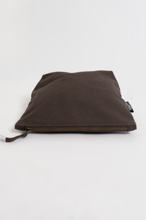 Shop Terra Thread Organic Cotton Makeup Bag In Chestnut Brown