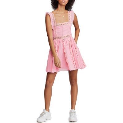 Free People Verona Lace Trim Minidress