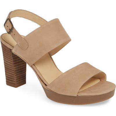 Paul Green Amanda Slingback Platform Sandal - Beige