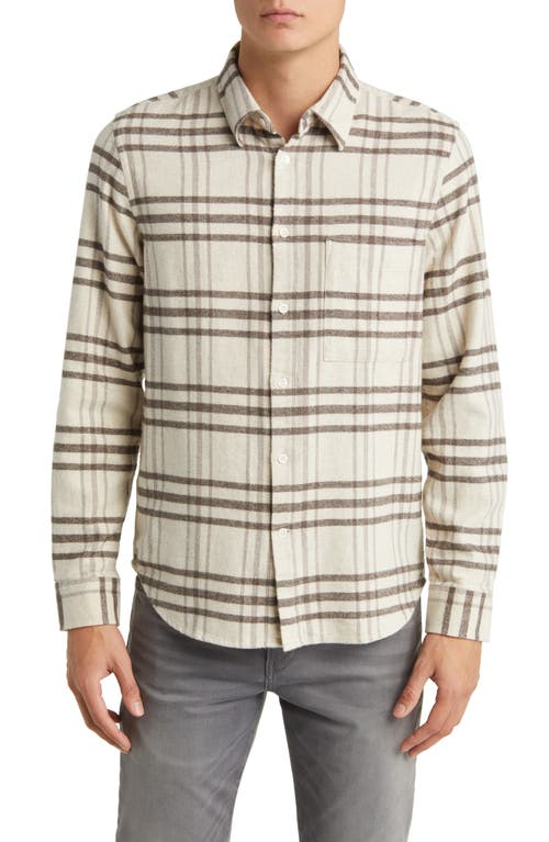 NN07 Arne 5166 Plaid Cotton Flannel Button-Up Shirt Check at Nordstrom,