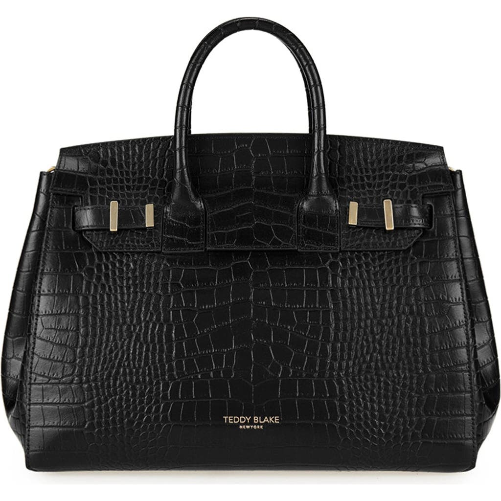 Teddy Blake Gigi Croco Gold 13" In Black