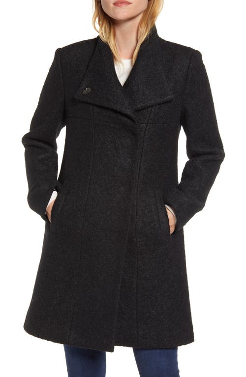 Kenneth Cole New York Double Breasted Boucle Coat in Blackdnu