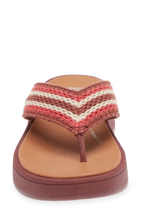 Shop Fitflop F-mode Crochet Flip Flop In Clay Brown