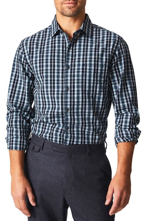 Billy Reid Pickwick Plaid Button-Up Oxford Shirt Carbon Blue at Nordstrom,