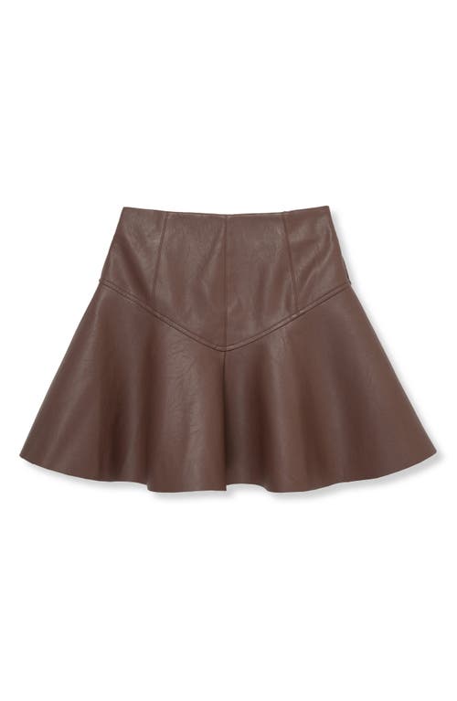 Habitual Kids Kids' Faux Leather Skirt in Brown 