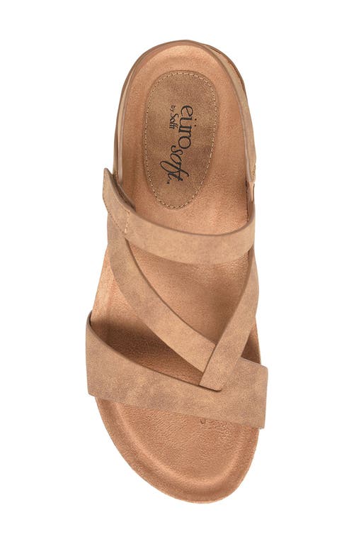 Eurosoft Gianetta Ankle Strap Sandal In Brown Suede