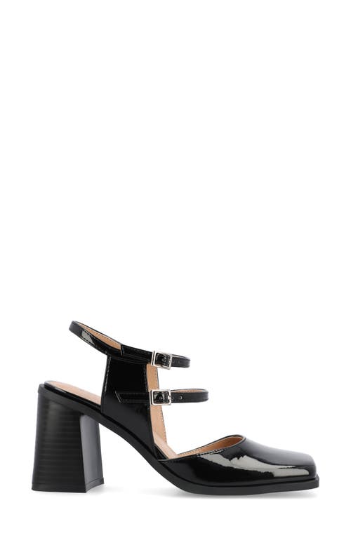 Shop Journee Collection Caisey Double Strap Mary Jane Pump In Patent/black