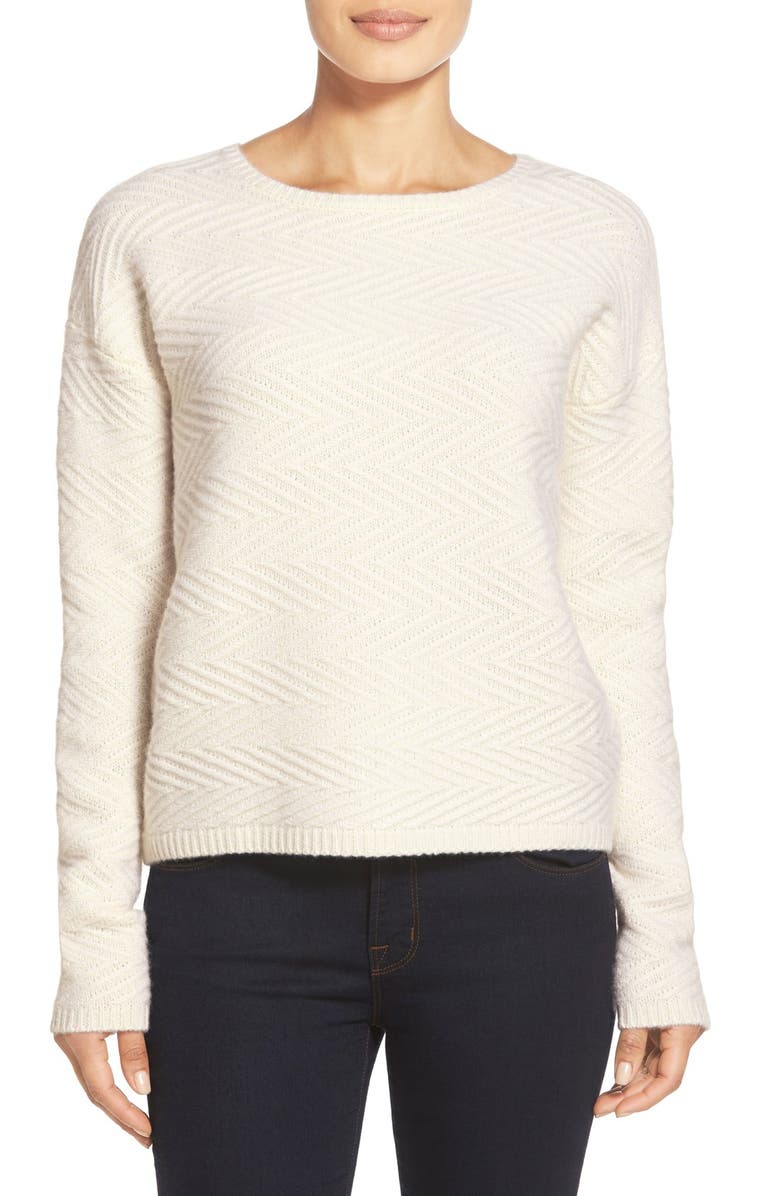 Nordstrom Collection Zigzag Stitch Cashmere Sweater | Nordstrom