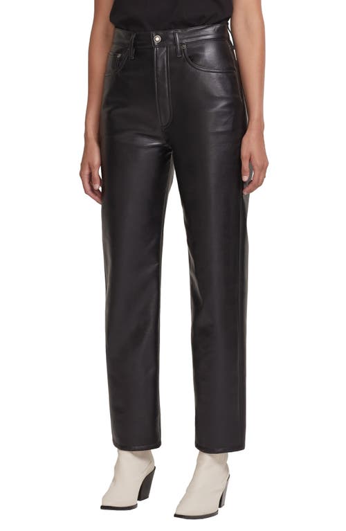 AGOLDE '90s Pinch Waist Recycled Leather High Waist Pants in Detox