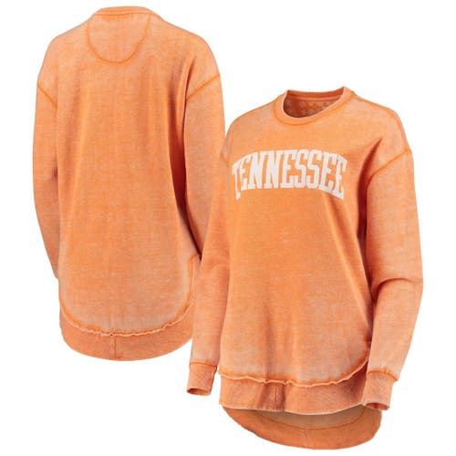 Women's Pressbox Tennessee Orange Tennessee Volunteers Vintage Wash Pullover Sweatshirt