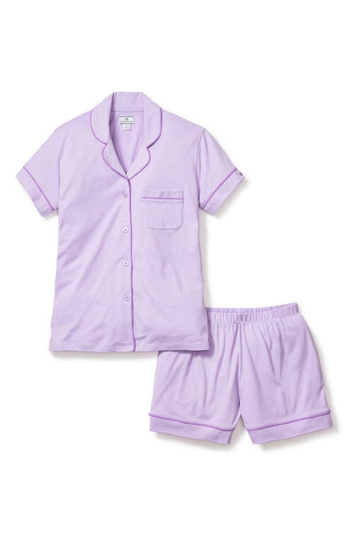 Shop Petite Plume Luxe Pima Cotton Short Pajamas In Purple