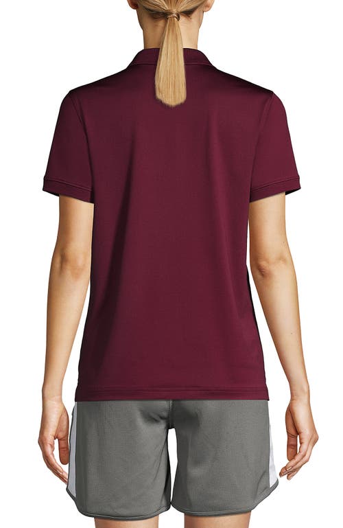 Lands' End School Uniform Young Short Sleeve Rapid Dry Polo Shirt In Burgundy