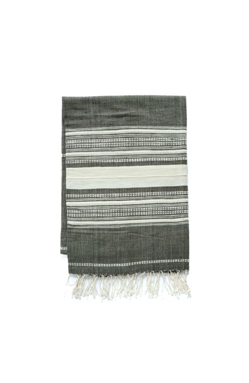 Sabahar Genale Hand Towel In Grey/natural