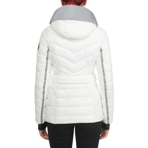 Pajar Bailey Packable Lightweight Puffer Thinsulate With Detachable Hood In White Op