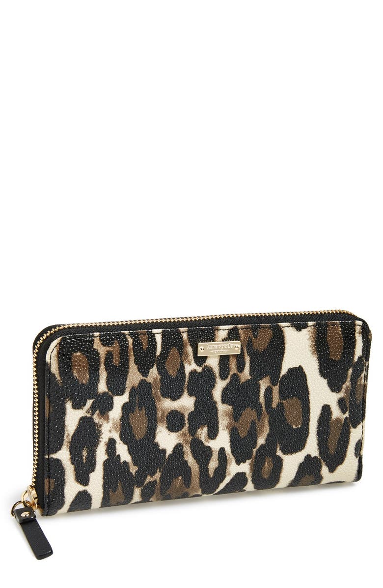 kate spade 'cedar street - leopard lacey' zip around wallet | Nordstrom