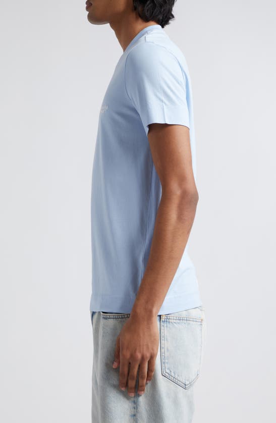 Shop Givenchy Slim Fit Logo Embroidered T-shirt In Baby Blue