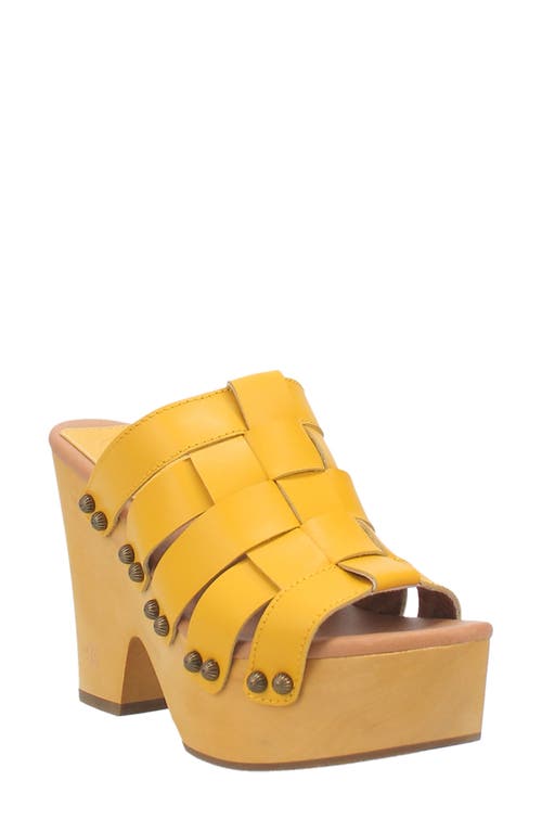 Dagwood Platform Slide Sandal in Yellow