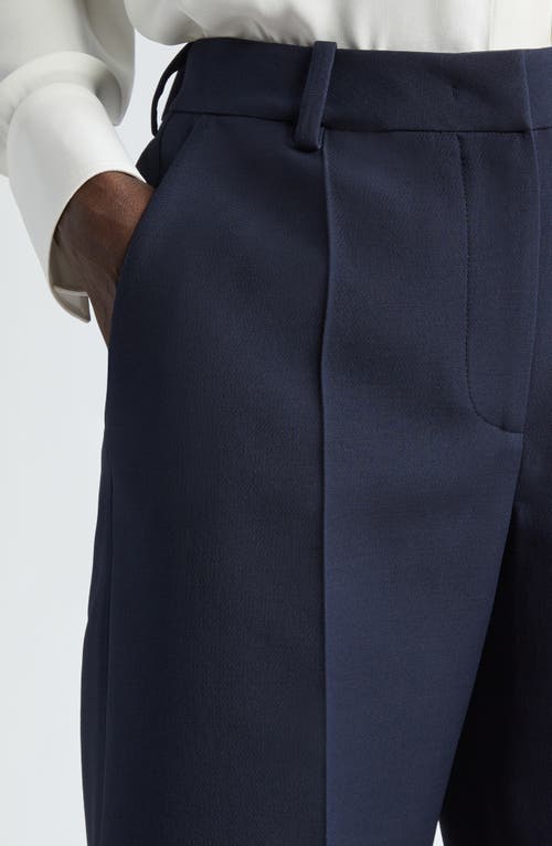 Shop Valentino Garavani Tailored Crepe Couture Bermuda Shorts In Navy