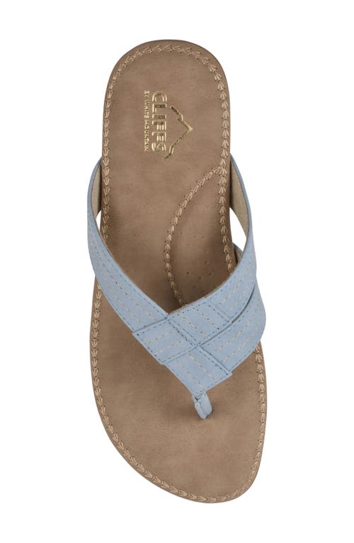 Cliffs By White Mountain Fateful Flip Flop In Light Blue/nubuck