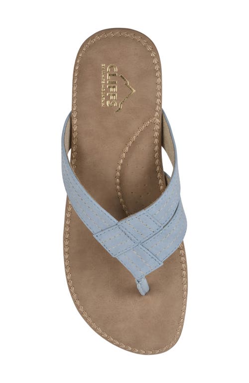 Shop Cliffs By White Mountain Fateful Flip Flop In Light Blue/nubuck