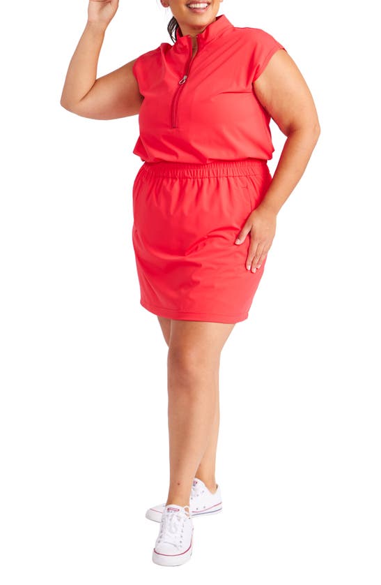 Shop Kinona Fall Ball Golf Dress In Tomato Red