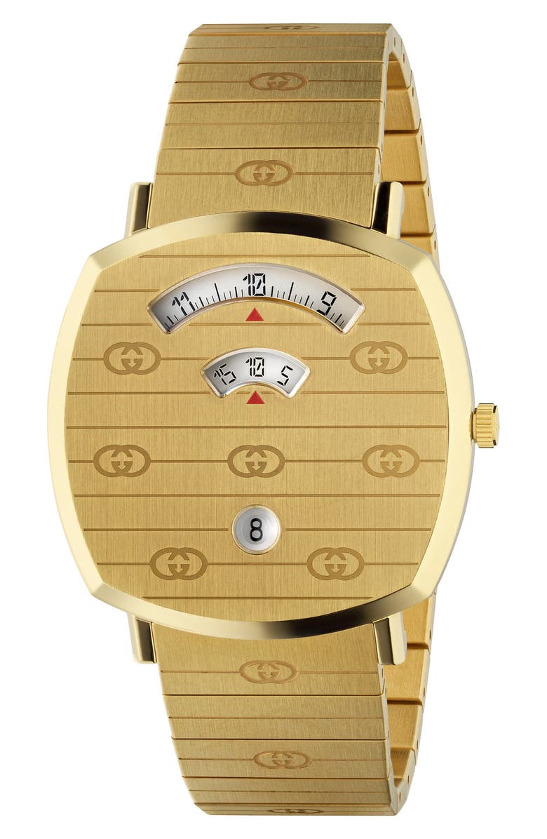 Blueprint analog mærke navn Gucci Grip Bracelet Watch, 38mm | Nordstrom
