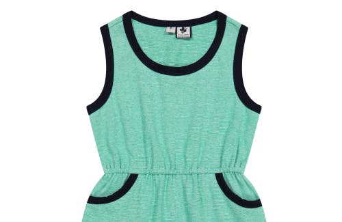 Shop Busy Bees Ruby Pocket Dress In Green Chambray