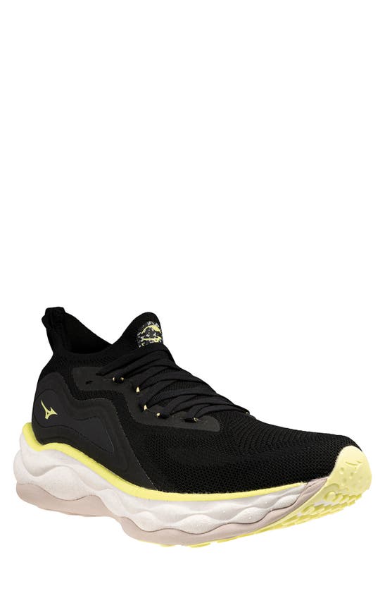 Mizuno Wave Neo Ultra Running Shoe In Undyed Black-luminous