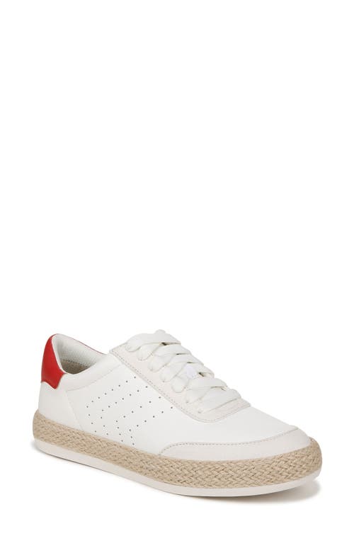 Madison Slip-On Sneaker in White/Red