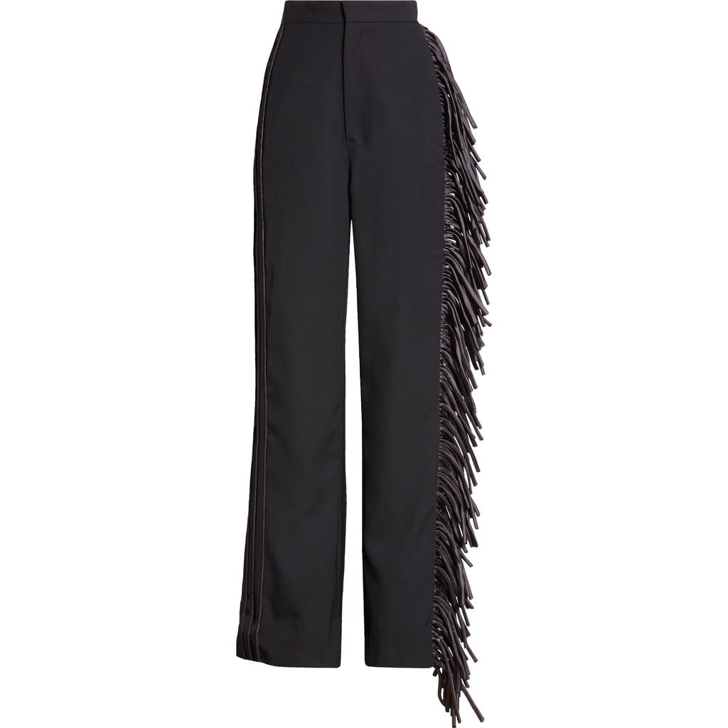 Diotima Claremont Wool Wide Leg Pants In Black