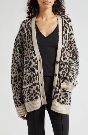 Leopard 2025 jacquard cardigan