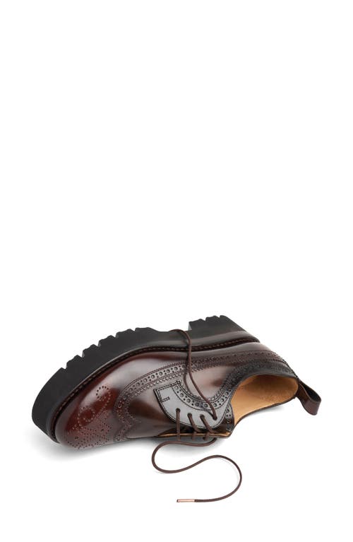 The Office Of Angela Scott Miss Lucy Wingtip Platform Derby In Brown Multicolor