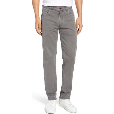 Faherty Comfort Twill Straight Leg 5-Pocket Pants, Grey