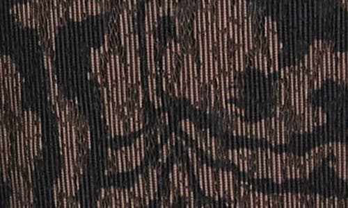 Lafayette 148 Wood Grooves Pleated Lace Midi Dress In Wood Multi In Wood Multi