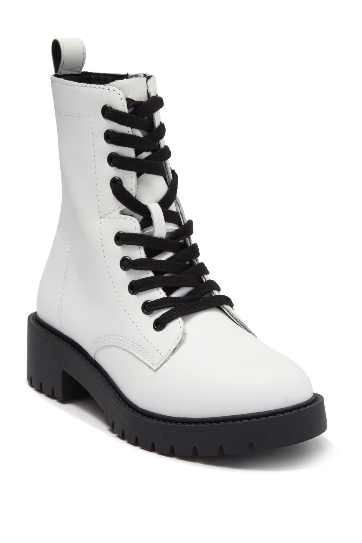 steve madden white combat boots